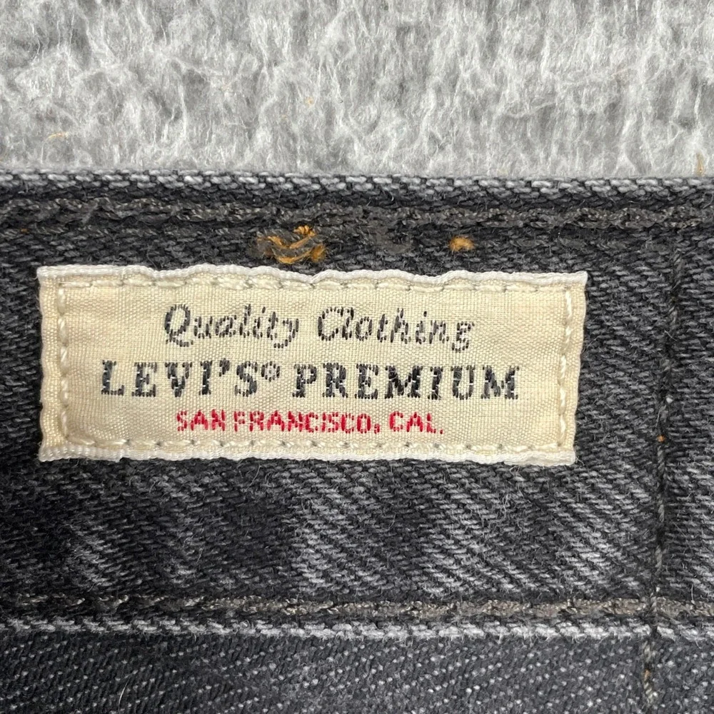 Levis Jeans Womens 24 Black Baggy Dad Premium Relaxed Straight Leg Denim Cotton